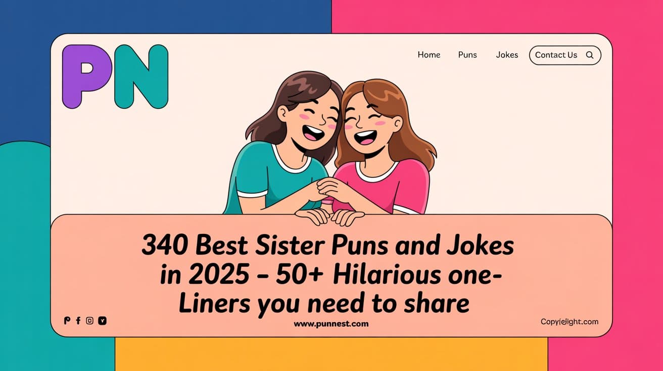340 Best Sister Puns and Jokes In 2025 50+ Hilarious One-Liners You Need to Share