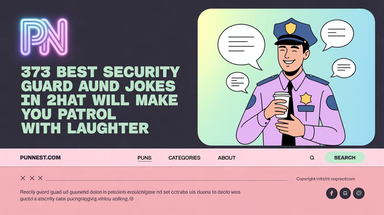 373 Best Security Guard Puns and Jokes In 2025 That Will Make You Patrol with Laughter 