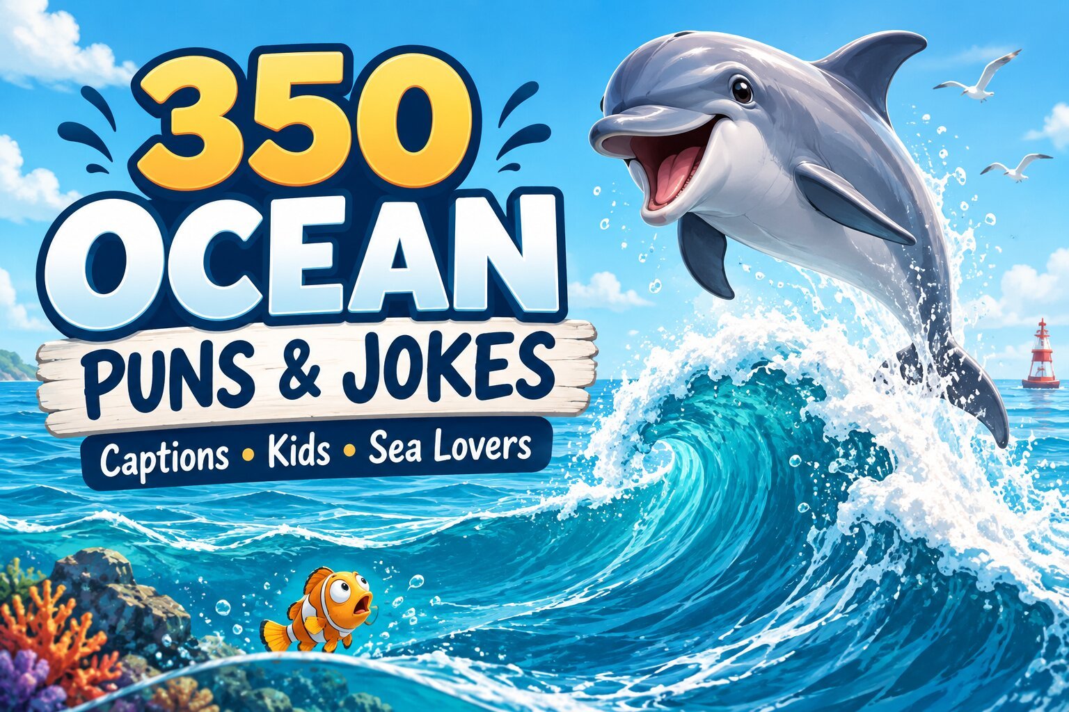 350 Funny Ocean Puns and Jokes for Captions and Kids